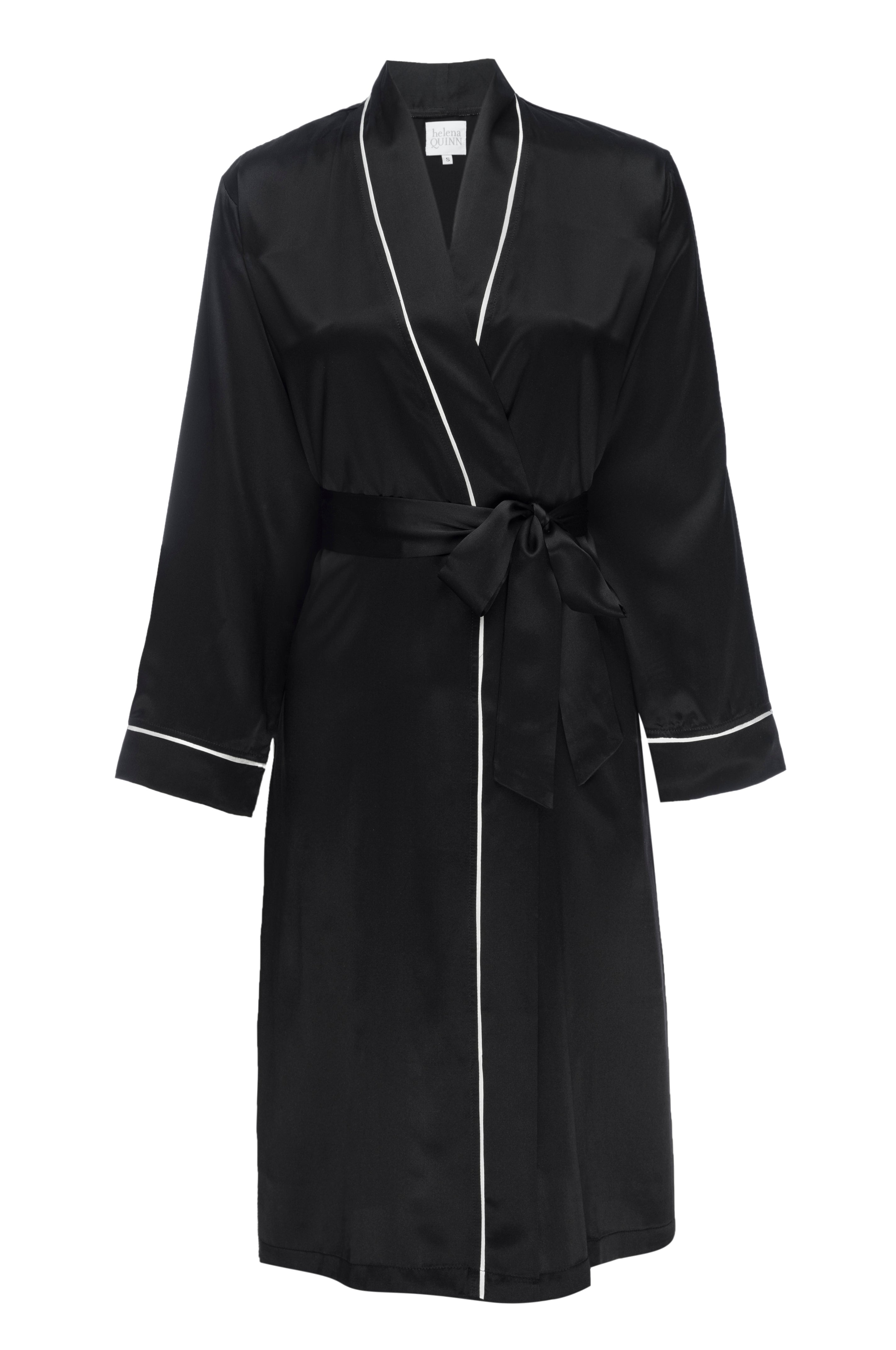  Black Silk Robe